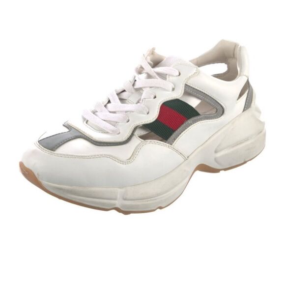 Gucci White and Green Sneakers with Sporty Design - Picture 3 of 5